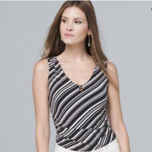 WHBM STRIPE KNIT SHELL Size S